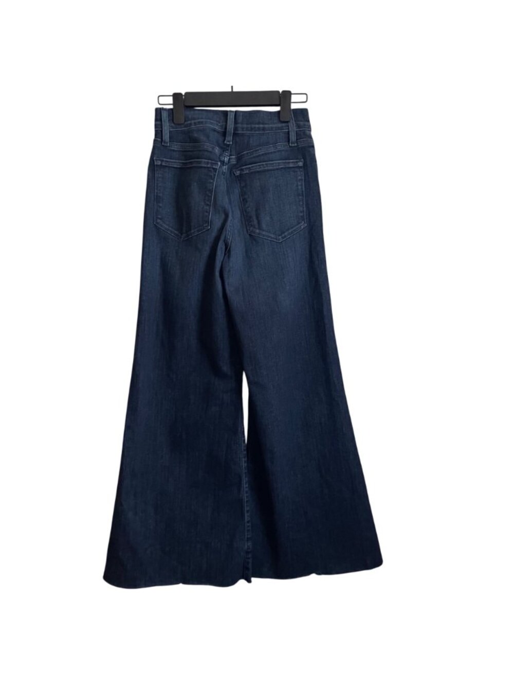 FRAME Womens Le Palazzo Crop Jeans Size 26 Wide Leg Raw Hem Quiet Luxury NWT - Picture 2 of 12